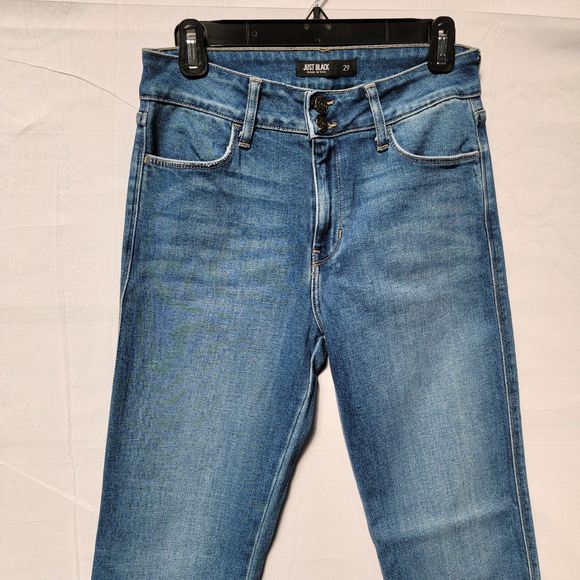 Just Black Double Button Straight Blue Jeans 29 Made in USA - Picture 5 of 8